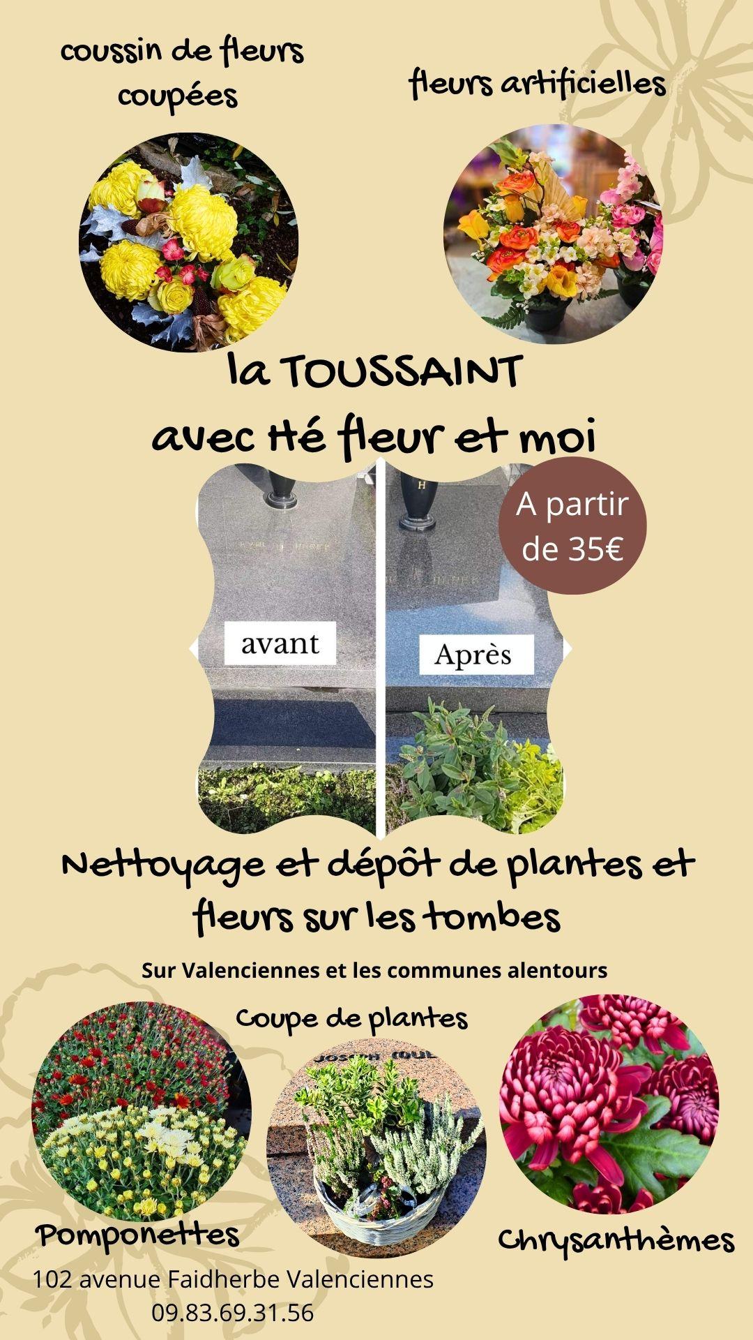 Toussaint Valenciennes entretien de tombe