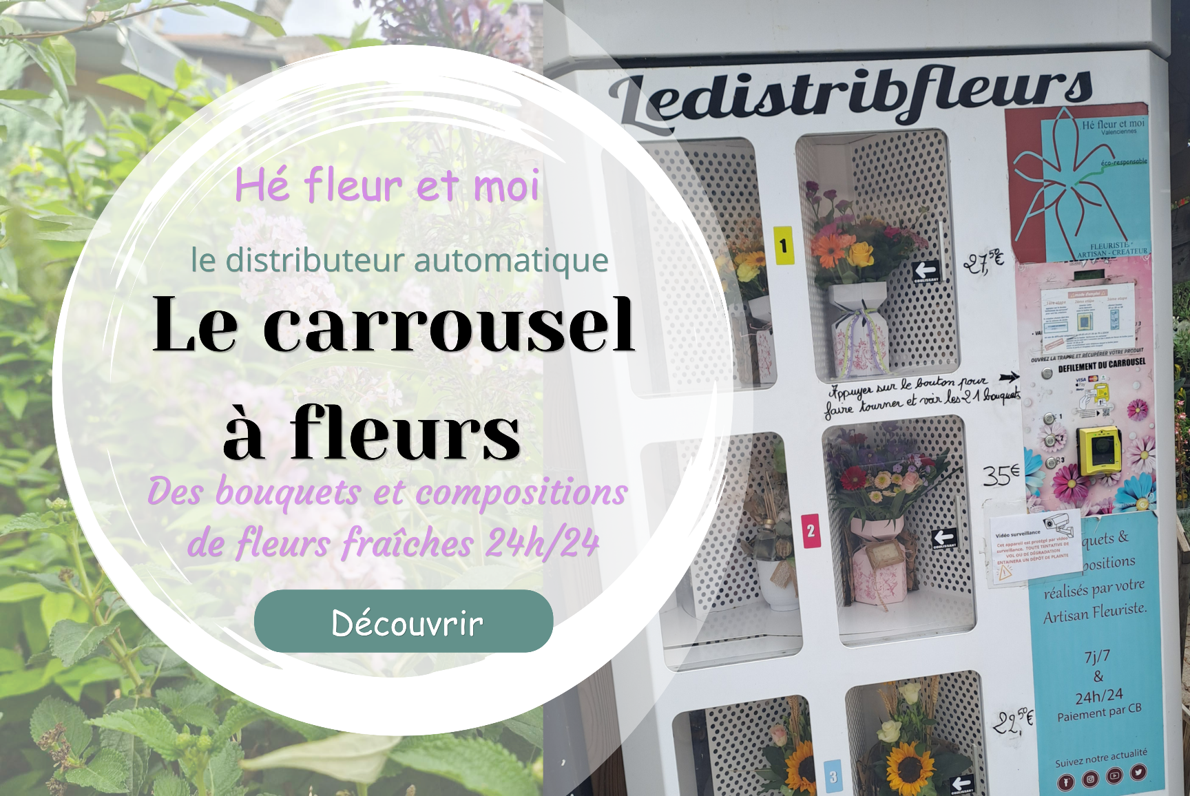 Fleuriste valenciennes distributeur automatique